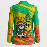 Congo Christmas Blazer with African Santa Tribal Tree and Colorful Gift Design - Wonder Print Shop