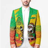 Congo Christmas Blazer with African Santa Tribal Tree and Colorful Gift Design - Wonder Print Shop