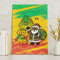Congo Christmas Canvas Wall Art with African Santa Tribal Tree and Colorful Gift Design - Wonder Print Shop