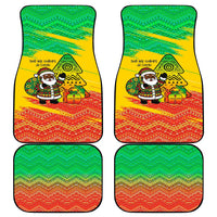 Congo Christmas Car Mats with African Santa Tribal Tree and Colorful Gift Design - Wonder Print Shop