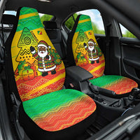 Congo Christmas Car Seat Cover with African Santa Tribal Tree and Colorful Gift Design - Wonder Print Shop
