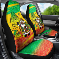 Congo Christmas Car Seat Cover with African Santa Tribal Tree and Colorful Gift Design - Wonder Print Shop