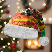 Congo Christmas Santa Hat with African Santa Tribal Tree and Colorful Gift Design - Wonder Print Shop