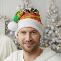 Congo Christmas Santa Hat with African Santa Tribal Tree and Colorful Gift Design - Wonder Print Shop