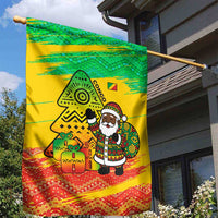Congo Christmas Garden Flag with African Santa Tribal Tree and Colorful Gift Design - Wonder Print Shop