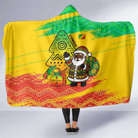 Congo Christmas Hooded Blanket with African Santa Tribal Tree and Colorful Gift Design - Wonder Print Shop