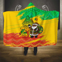Congo Christmas Hooded Blanket with African Santa Tribal Tree and Colorful Gift Design - Wonder Print Shop
