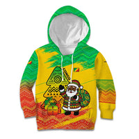 Congo Christmas Kid Hoodie with African Santa Tribal Tree and Colorful Gift Design - Wonder Print Shop