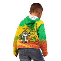 Congo Christmas Kid Hoodie with African Santa Tribal Tree and Colorful Gift Design - Wonder Print Shop