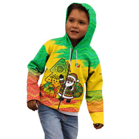 Congo Christmas Kid Hoodie with African Santa Tribal Tree and Colorful Gift Design - Wonder Print Shop