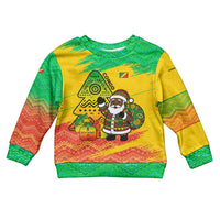 Congo Christmas Kid Ugly Christmas Sweater with African Santa Tribal Tree and Colorful Gift Design - Wonder Print Shop