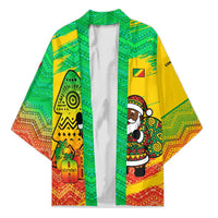 Congo Christmas Kimono with African Santa Tribal Tree and Colorful Gift Design - Wonder Print Shop