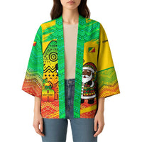 Congo Christmas Kimono with African Santa Tribal Tree and Colorful Gift Design - Wonder Print Shop
