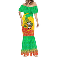 Congo Christmas Mermaid Dress with African Santa Tribal Tree and Colorful Gift Design - Wonder Print Shop