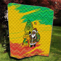 Congo Christmas Quilt with African Santa Tribal Tree and Colorful Gift Design - Wonder Print Shop