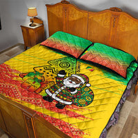 Congo Christmas Quilt Bed Set with African Santa Tribal Tree and Colorful Gift Design - Wonder Print Shop