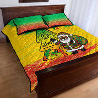Congo Christmas Quilt Bed Set with African Santa Tribal Tree and Colorful Gift Design - Wonder Print Shop