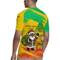 Congo Christmas Rugby Jersey with African Santa Tribal Tree and Colorful Gift Design - Wonder Print Shop
