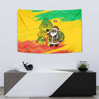 Congo Christmas Tapestry with African Santa Tribal Tree and Colorful Gift Design - Wonder Print Shop