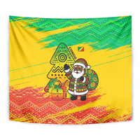 Congo Christmas Tapestry with African Santa Tribal Tree and Colorful Gift Design - Wonder Print Shop