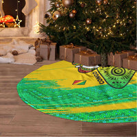 Congo Christmas Tree Skirt with African Santa Tribal Tree and Colorful Gift Design - Wonder Print Shop