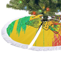 Congo Christmas Tree Skirt with African Santa Tribal Tree and Colorful Gift Design - Wonder Print Shop