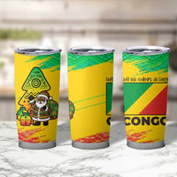 Congo Christmas Tumbler Cup with African Santa Tribal Tree and Colorful Gift Design - Wonder Print Shop