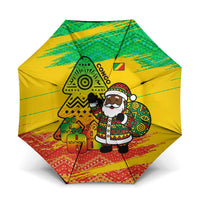 Congo Christmas Umbrella with African Santa Tribal Tree and Colorful Gift Design - Wonder Print Shop