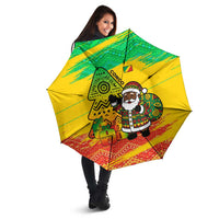 Congo Christmas Umbrella with African Santa Tribal Tree and Colorful Gift Design - Wonder Print Shop