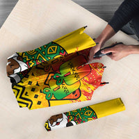 Congo Christmas Umbrella with African Santa Tribal Tree and Colorful Gift Design - Wonder Print Shop