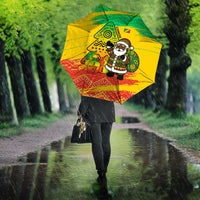 Congo Christmas Umbrella with African Santa Tribal Tree and Colorful Gift Design - Wonder Print Shop