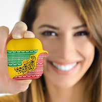 Congo Christmas AirPods Case with Tribal Tree Design Coat of Arms and Animal Pattern - Wonder Print Shop