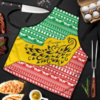 Congo Christmas Apron with Tribal Tree Design Coat of Arms and Animal Pattern - Wonder Print Shop