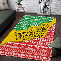 Congo Christmas Area Rug with Tribal Tree Design Coat of Arms and Animal Pattern - Wonder Print Shop