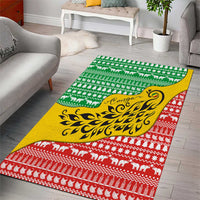 Congo Christmas Area Rug with Tribal Tree Design Coat of Arms and Animal Pattern - Wonder Print Shop
