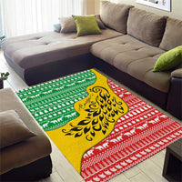 Congo Christmas Area Rug with Tribal Tree Design Coat of Arms and Animal Pattern - Wonder Print Shop