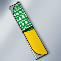 Congo Christmas Auto Sun Shade with Tribal Tree Design Coat of Arms and Animal Pattern - Wonder Print Shop