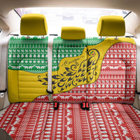 Congo Christmas Back Car Seat Cover with Tribal Tree Design Coat of Arms and Animal Pattern - Wonder Print Shop