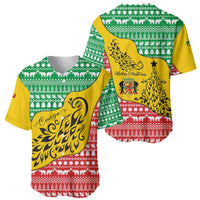 Congo Christmas Baseball Jersey with Tribal Tree Design Coat of Arms and Animal Pattern - Wonder Print Shop