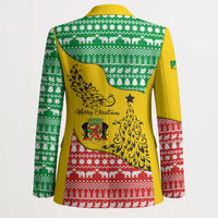 Congo Christmas Blazer with Tribal Tree Design Coat of Arms and Animal Pattern - Wonder Print Shop