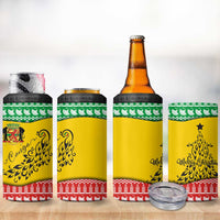 Congo Christmas 4 in 1 Can Cooler Tumbler with Tribal Tree Design Coat of Arms and Animal Pattern - Wonder Print Shop