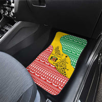 Congo Christmas Car Mats with Tribal Tree Design Coat of Arms and Animal Pattern - Wonder Print Shop