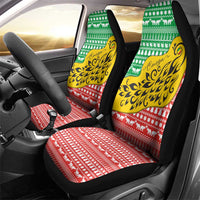 Congo Christmas Car Seat Cover with Tribal Tree Design Coat of Arms and Animal Pattern - Wonder Print Shop