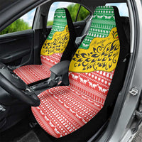Congo Christmas Car Seat Cover with Tribal Tree Design Coat of Arms and Animal Pattern - Wonder Print Shop