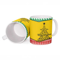 Congo Christmas Ceramic Mug with Tribal Tree Design Coat of Arms and Animal Pattern - Wonder Print Shop