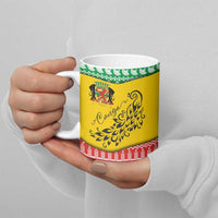 Congo Christmas Ceramic Mug with Tribal Tree Design Coat of Arms and Animal Pattern - Wonder Print Shop