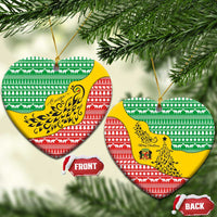 Congo Christmas Ceramic Ornament with Tribal Tree Design Coat of Arms and Animal Pattern - Wonder Print Shop