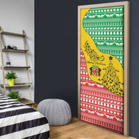 Congo Christmas Door Cover with Tribal Tree Design Coat of Arms and Animal Pattern - Wonder Print Shop