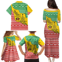 Congo Christmas Family Matching Puletasi and Hawaiian Shirt with Tribal Tree Design Coat of Arms and Animal Pattern - Wonder Print Shop