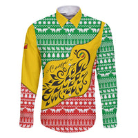 Congo Christmas Family Matching Short Sleeve Bodycon Dress and Hawaiian Shirt with Tribal Tree Design Coat of Arms and Animal Pattern - Wonder Print Shop